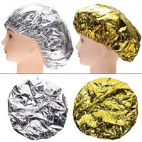Shower Cap Heat Insulation Aluminum Foil Insulation Hat Elastic Bathing Cap For Women Hair Salon Bathroom Hairdressing Salon