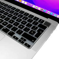 Keyboard protective film silicone for 12-16" MacBook Air/Pro M1 M2 M3 Spanish keyboard cover soft protection accessories black