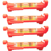 4Pcs String Level Hanging Line Bubble Levels for Leveling Surveying, Building Trades, Bricklaying, Etc. (Red)