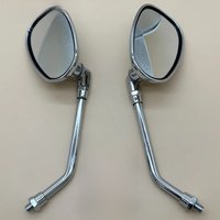 AliExpress ATVUTV MOTO 1 Pair 22mm Universal 10mm Chrome Rearview Mirrors Motorcycle Motocross Scooter ATV E-bike Motorbike Side Mirror Rear View