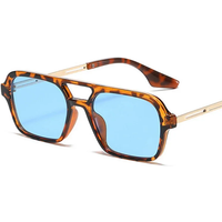 AliExpress gootrades Small Frame Square Sunglasses Woman Brand Designer Fashion Luxury Sun Glasses Female Vintage Hollow Leopard Blue Oculos De Sol