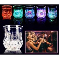 Wine Automatic Luminous Glass Water Beverage Pineapple Glass Red Wine Beer Whiskey Glass New LED Flashing Glass Party Decoration