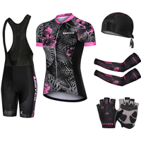 AliExpress NEK TANING Women's Cycling Sets, Bike Uniform, Black Flowers Clothing, Short Sleeve Kit, Summer Suit, Ciclismo Outfit, 2024