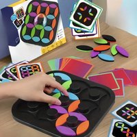 Colorful Leaves Rotating Puzzle - Early Learning Interactive Game for Youngsters Table Top Puzzle Board Game Set