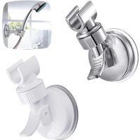 Stable Rotation Suction Cup Shower Holder Universal Adjustable Hand Holder Full Plating Shower Rail Head Holder Bathroom Bracket