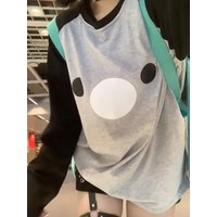 Deeptown Kawaii Anime Women T-shirts Oversize Cute Japanese Harajuku Lolita Style Long Sleeve Tee Preppy Y2k Graphic Top Fashion