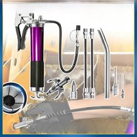 Grease Gun Kit Greasing Injection 7000 PSI Aluminum Alloy Manual Heavy Duty Pistol Grip Grease Injector 400CC with Flexible Hose