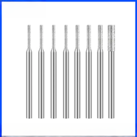 10PCS 0.4-3mm Diamond Coated Tipped Drill Bit Punch Needle A Needle Grinding Head Needle For Jade/Metal/Jewellery/Tile/Glass