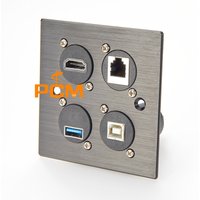 1pc D Type Welding free Straight Through USB3.0 Coupler Female Socket Panel Mounting USB USB Type B Connector Data Adapter 5Gbps