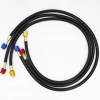 Rubber Material R410A 1/4'' SAE Charging Hose Set HVAC Air Condition Refrigerant Charging Hoses 4000psi burst/800psi Max