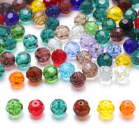 4mm 6mm 8mm 10mm 12mm 32Facets Round Ball AB Faceted Crystal Glass Beads Loose Spacer Beaded lot for Jewelry Making DIY Crafts