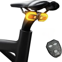 AliExpress Bike Turn Signal Rear Light LED Bicycle Lamp USB Rechargeable Bike Wireless Lights Back MTB Tail Light Bike Accessories
