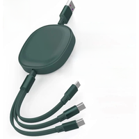 3 in 1 USB C Cable Retractable Fast Charger Cable 66W USB Type C Cable For realme c25 c25s c25yoppo find x2 pro