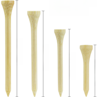 100 Count Golf Tees Bamboo Tee Golf Balls Holder 4 Sizes Available Stronger than Wood Tees Drop Ship 42mm 54mm 70mm 83mm