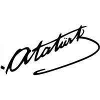 New Design For Turkey Mustafa Kemal Ataturk Signature Car Sticker KK Vinyl Funny Car Sticker Waterproof Sunscreen Sticker, 25cm