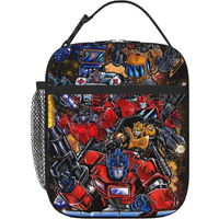 Transformers Autobots Lunch Bags Insulated Bento Box Waterproof Lunch Tote Resuable Picnic Bag Cooler Thermal Bag for Woman Girl