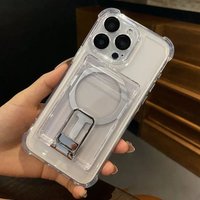 Clear For Magsafe Wallet Strong Magnetic Card Holder Smartphone Universal Case For iPhone 17 16 15 Pro Max 14 Samsung S25 Ultra