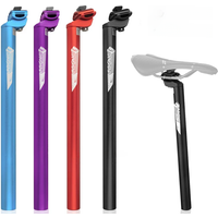 AliExpress LUNJE MTB Bike Seatpost 25.4 27.2 28.6 30.9 31.6*400mm Aluminum Alloy Bicycle Seat Tube Single Nail Double Rail Mountain Cycling Parts