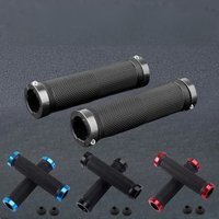 AliExpress NONE Bicycle Rubber Grips Alloy Lock Non-Slip Rubber Bicycle Handlebar Grips Double Aluminum Lock on Locking Bicycle Handlebar Grips