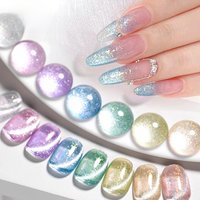 7ml MEET ACROSS Blue Tears Cat Eye Magnetic Gel Nail Polish Sparkling Shimmer Fairy Crystal Magnetic Varnish DIY Charm Nails