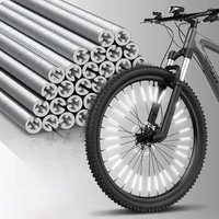 AliExpress QHSPE Tube Warning Strip 12Pcs Reflective Mount Clip Bicycle Wheel Spoke Reflector Stripe Steel Wire Lamp MTB Bike Reflector Light