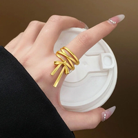 2024 New Design Sense Matte Metal Bow Pendant Open Ring Wedding Party For Women's Fashion Jewelry Gothic Girl's Sexy Accessories