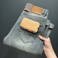 Brand Men's Jean Autumn Winter Loose-fit Straight-leg Trendy Pants Casual Denim Trousers Men Classic Stretch Jeans Fashion