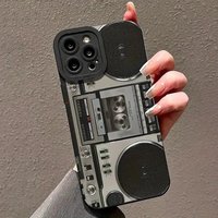 Radio Pattern Matte Silicone Phone Case For iPhone 15 14 13 12 11 Pro Max XS X XR 7 8 Plus SE 2022 Shockproof Soft Bumper Cover
