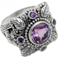 Luxury Purple Crystal 925 Sterling Silver Leave Rings For Women Big Cubic Zirconia Stone Anel Wedding Finger Jewelry Accessorize