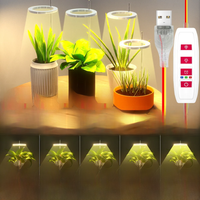 LED Plant Grow Light USB 5V Full Spectrum Hydroponic Dimmable Timer Auto On/Off Cactus Flowers Succulent Growth Cultivation Lamp