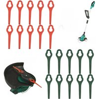 Lawn Mower Blades Plastic For Aldi Ferrex FAR 20-1 20V/40V Cordless Grass String Strimmer 10Pcs 95mm Yard Garden Outdoor Living