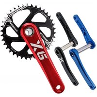 AliExpress MTB Mountain Bike Crank 170mm 175mm 32 34 36 38T toothed disc Hollow Aluminum Alloy Bicycle Crankset black red hot factory