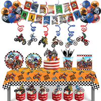 AliExpress EsenTroye Dirt Bike Party Supplies Happy Birthday Banner Hanging Swirls Motocross Number Balloons Motorcycle Rally Boy Birthday Decoration
