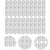 20 Pcs Stainless Steel Bracket Metal Connector Flat Iron Sheet Steel Brace Mending Plates Corner Reinforcement Hardware Corner