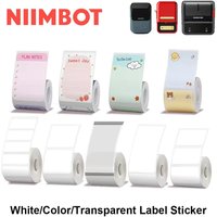 Niimbot B21 B3S B1 B203 Self-adhesive Paper White/Transparent/Pattern/Color waterproof sticker MERRY Christmas Gift Label