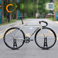 AliExpress TSUNAMI SNM100 Fixie Bike 49/52/55/58CM Single Speed Road Fixed Gear Bicycle 700C Track Commuter Bike With Flat Spokes Wheelset
