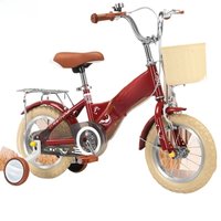 AliExpress LISM Selfree Folding Back Seat Children's Bicycle Baby 3-12 Years Old With Auxiliary Wheels Boy And Girl's Bicycle Steel 12-20 Inches