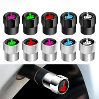 AliExpress NONE AQTQAQ 4Pcs/Set Tire Valve Caps, Premium Metal Rubber Seal Tire Valve Stem Caps, Dust Proof Covers Universal Fit for Car Bicycle