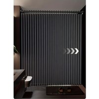 Foldable Magnetic Shower Curtain Waterproof Dry Wet Separation Privacy Curtain for Apartment Hotel Dorm Stylish
