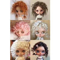 2026 Dula Doll Wigs for Blythe Qbaby Multicolored Mohair Exploding head curls 9-10 inch head circumstance