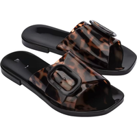 Mini Melissa Outdoor Women's Jelly Slides Sweety Girls Wide Buckle Slippers Adult Ladies Non-slip Flat Beach Vacation Shoes