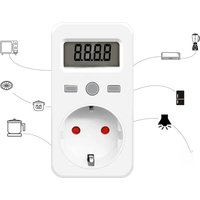 Digital Energy Meter Wattmeter Power Consumption Voltage Monitor Electricity Test Socket Analyzer 230V 16A EU UK US BR FR Plug