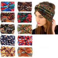 AliExpress vividsun Printed Wide Elastic Headband Pilates Yoga Running Cycling Hairband Turban Makeup Hair Hoop Makeup Headwrap for Women Girl