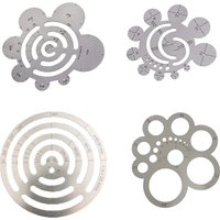 Round Leather Cutting Tools Metal Corner Cutting Ruler Circle Ruler Circle Leather Punch Leather Templates