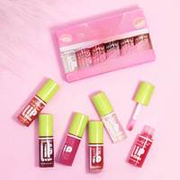 6PCS Moisturizing Lip Gloss Transparent Lip Oil Hydrating Lip Glaze Lip Plumper Hydrating Make Up Liquid Lipstick Set Cosmetics