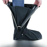 AliExpress Rain Boot Shoe Cover Black Waterproof with Reflector High Top Clear Shoes Dust Covers for Motorcycle Bike Rain Cover Men Women