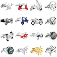 AliExpress XKZM auspicious Brass high quality electroplated aircraft racing boat Motorcycle Bicycle style Cufflinks fashion men's French shirt Cufflinks