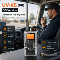 Quansheng UV-K5(99) Walkie Talkie 5W Air Band Radio Tyep C Charge UHF VHF DTMF FM Scrambler NOAA Wireless Frequency Two Way CB R
