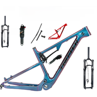 AliExpress NONE TWITTER-Full Suspension Carbon Fiber Mountain Bike Frame Barrel Pumping, Hydraulic Disc Brake, AM Class, 27.5