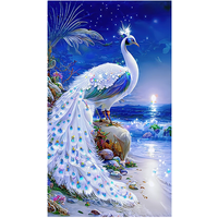 Peacock Cross Stitch DIY Embroidery Kit Living Room landscape Decorative Painting 11CT 9CT Printed Cloth Needlework Material Set